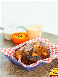 Presentación de pollo al carbón